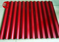 Red Color Prepainted Roofing Corrugated Steel Sheets 0.35mm Thick